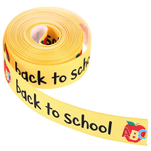 SEWACC 1 Rolle Schulanfangsband Blumen Geschenkband Schulband Schleifenband Band Für Blumensträuße Bannerband Ornamentband Zum Selbermachen Ripsband Fahnen Polyester Gelb SEWACC 1 Rolle Schulanfangsband Blumen Geschenkband Schulband Schleifenband Band Für Blumensträuße Bannerband Ornamentband Zum Selbermachen Ripsband Fahnen Polyester Gelb von SEWACC