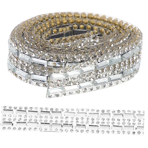 SEWACC 1 Rolle Selbstklebendes Strassband Glitzersteine für DIY Kleidung Bastelprojekte Hochzeiten und Feste Breit Hitzebeständig und Langlebig SEWACC 1 Rolle Selbstklebendes Strassband Glitzersteine für DIY Kleidung Bastelprojekte Hochzeiten und Feste Breit Hitzebeständig und Langlebig von SEWACC