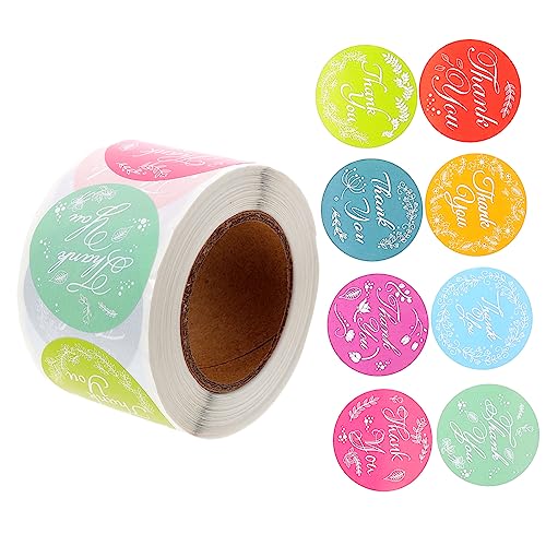 SEWACC 1 Rolle Thank You Aufkleber Selbstklebende Etiketten für Verpackungen Scrapbooking DIY Designs für von SEWACC