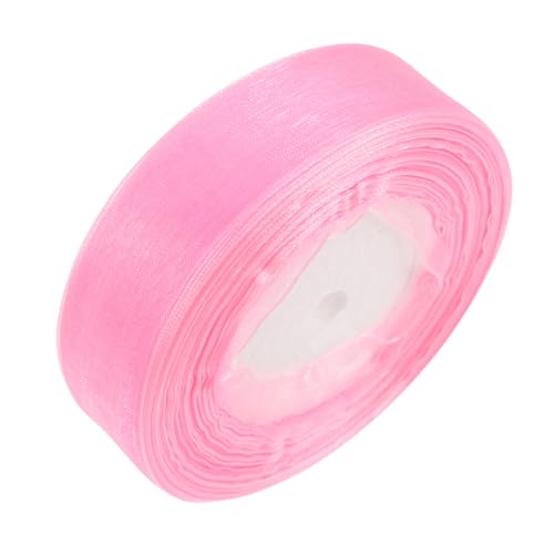 SEWACC 1 Rolle Verpackungsband Frühlingsblumenband Werkzeugband Organza-satinband Valentinstag Bänder Blumensträuße, Die Bänder Einwickeln Bastelbänder Einwickeln Tüllband Chiffon Rosa von SEWACC