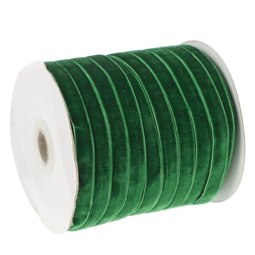 SEWACC 1 Rolle Vielseitiges Samtband Grün DIY Geschenkband für Hochzeiten Partys und Bastelprojekte für Floristik und Dekoration Yards von SEWACC