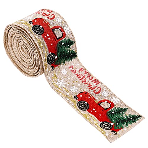 SEWACC 1 Rolle Weihnachts Dekorationsband für Autos Rolle Strapazierfähiges Geschenkband für Kreative Diy Projekte für Festliche Feiern und Weihnachtsdekorationen von SEWACC