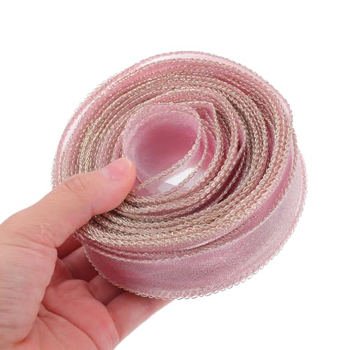 SEWACC 1 Rolle Wellenförmiges Organza Ribbon mit Goldfarbener Yards Vielseitig Einsetzbar für Hochzeitsgeschenke Bastelprojekte und Arrangements Rauchigem Rosé SEWACC 1 Rolle Wellenförmiges Organza Ribbon mit Goldfarbener Yards Vielseitig Einsetzbar für Hochzeitsgeschenke Bastelprojekte und Arrangements Rauchigem Rosé von SEWACC