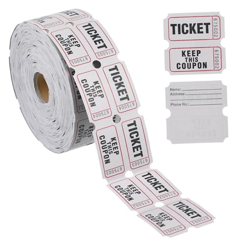 SEWACC 1 Rolle coupon gutscheinheft the gutschrine Ticket verlosen Etikett Eintrittskarten für den Unterricht Karten für Party beschichtetes Papier Light Grey von SEWACC