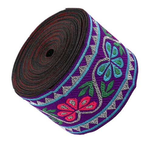 SEWACC 1 Rolle ethnische Spitze Spitzenbänder zum Basteln bestickt trimmt Sackleinen Dekoration bastel materialien textilklebeband Band für Kleidung Kreatives Band Polyestergarn Violett SEWACC 1 Rolle ethnische Spitze Spitzenbänder zum Basteln bestickt trimmt Sackleinen Dekoration bastel materialien textilklebeband Band für Kleidung Kreatives Band Polyestergarn Violett von SEWACC