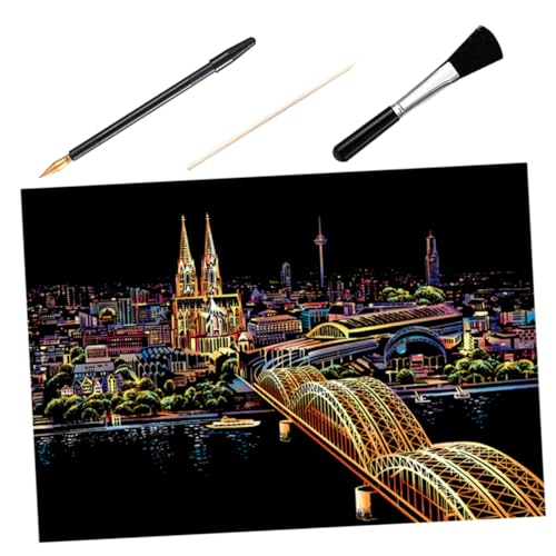 SEWACC 1 Satz 4 Stück Kratzbild Malerei Bausatz Bausätze Zeichnung Für Für Erwachsene Dekorationen Gold Figur Papier Party Hölzern Black SEWACC 1 Satz 4 Stück Kratzbild Malerei Bausatz Bausätze Zeichnung Für Für Erwachsene Dekorationen Gold Figur Papier Party Hölzern Black von SEWACC