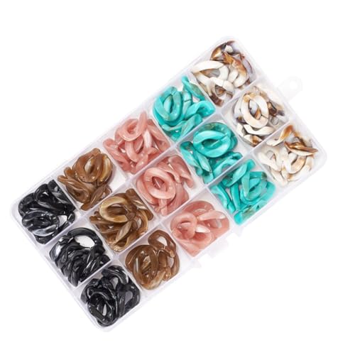 SEWACC 1 Satz Acryl Verbindungsring Set Farbige DIY Schmuckherstellung Abnehmbare Kette für Schlüsselanhänger Handtaschen und Ohrringe Vielseitige Bastelmaterialien für Kreative Projekte von SEWACC