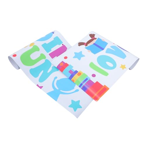 SEWACC 1 Satz Bunte PVC Klassenzimmer Banner für Kindergarten Vorschule Selbstklebende Wandaufkleber für Kreative Lernumgebungen von SEWACC