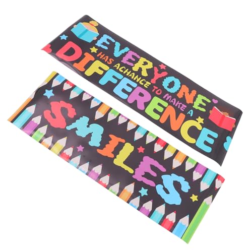 SEWACC 1 Satz Bunte PVC Wandaufkleber für Lehrer und Schüler Abziehbare Motivationsbanner für Klassenzimmer SEWACC 1 Satz Bunte PVC Wandaufkleber für Lehrer und Schüler Abziehbare Motivationsbanner für Klassenzimmer von SEWACC