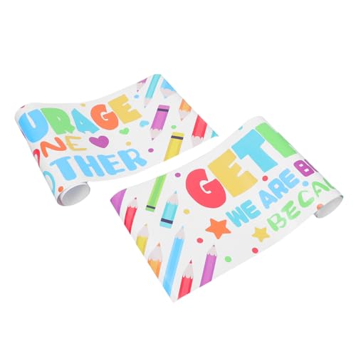 SEWACC 1 Satz Bunte PVC Wandtattoos für Lehrer und Schüler Abziehbarer Motivationsbanner für Klassenzimmer und SEWACC 1 Satz Bunte PVC Wandtattoos für Lehrer und Schüler Abziehbarer Motivationsbanner für Klassenzimmer und von SEWACC