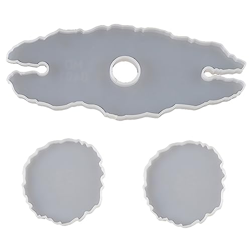 SEWACC 1 Satz DIY Kristall Epoxidharz Form Set Unregelmäßige Silikon Weinregal und Untersetzer Gießform für Bürodekoration und Persönliche Accessoires von SEWACC