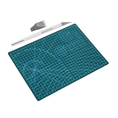 SEWACC 1 Satz Doppelseitige Schneidematte PVC für Kunsthandwerk Rutschfestes Schneidebrett für Präzises Schneiden Silbernem Cutter und Klingen für Bastelprojekte SEWACC 1 Satz Doppelseitige Schneidematte PVC für Kunsthandwerk Rutschfestes Schneidebrett für Präzises Schneiden Silbernem Cutter und Klingen für Bastelprojekte von SEWACC