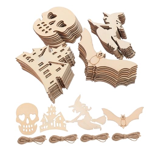 SEWACC 1 Satz Halloween Holzornamente Diy Holzschnitte für Festivaldekoration Unlackierte Holzscheiben Verschiedenen Formen für Halloween Bastelprojekte und Party SEWACC 1 Satz Halloween Holzornamente Diy Holzschnitte für Festivaldekoration Unlackierte Holzscheiben Verschiedenen Formen für Halloween Bastelprojekte und Party von SEWACC