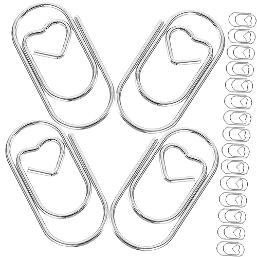 SEWACC 1 Satz Herz Büroklammern Metallische Paperclips Für Dokumente Kreative Mini Klammern Silber Für Schule Büro Und Diy Dekoration 50 Stück SEWACC 1 Satz Herz Büroklammern Metallische Paperclips Für Dokumente Kreative Mini Klammern Silber Für Schule Büro Und Diy Dekoration 50 Stück von SEWACC