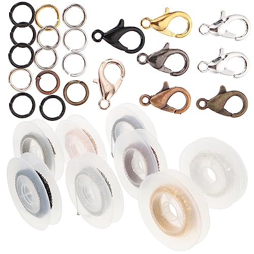 SEWACC 1 Satz Kette für Schmuckherstellung Metallkette mit Karabiner und Verbindungselementen Zubehör für und Armbänder Farben Robust und Leicht für DIY Projekte SEWACC 1 Satz Kette für Schmuckherstellung Metallkette mit Karabiner und Verbindungselementen Zubehör für und Armbänder Farben Robust und Leicht für DIY Projekte von SEWACC