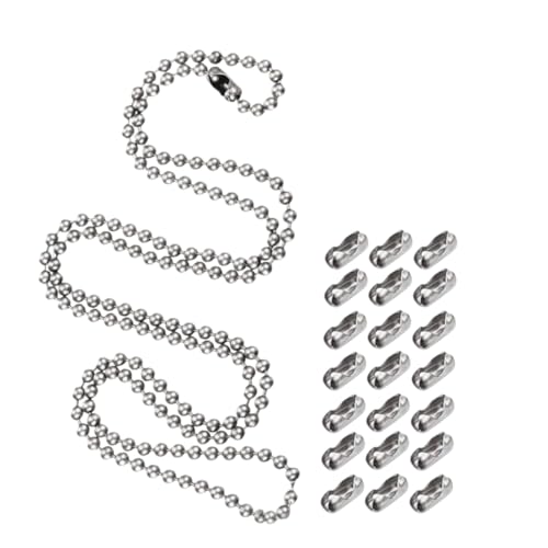 SEWACC 1 Satz Kugelkette mit Verbindungsstücken für Diy Schmuckherstellung Lange Perlenkette mit Clips Vielseitige Halskette für Schlüsselanhänger und Anhänger SEWACC 1 Satz Kugelkette mit Verbindungsstücken für Diy Schmuckherstellung Lange Perlenkette mit Clips Vielseitige Halskette für Schlüsselanhänger und Anhänger von SEWACC