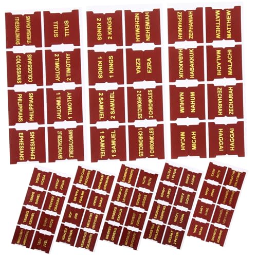SEWACC 1 Satz Leder Bibelregister mit Index Tabs und Leeren Etiketten Dekorative und Praktische Bibelmarkierungen für Einfaches Lesen und Effizientes Referenzieren für Bibelstudium und von SEWACC