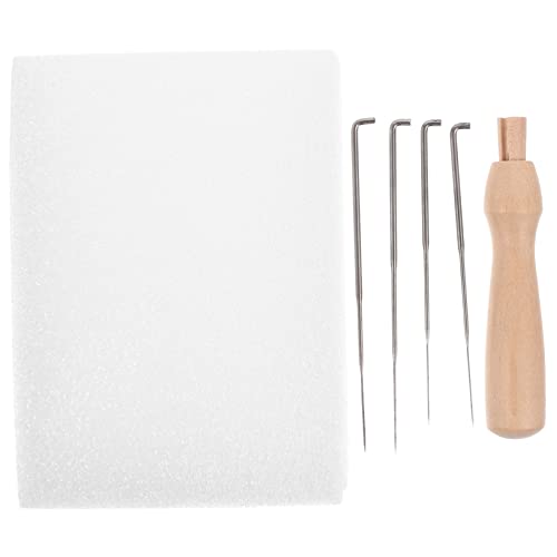 SEWACC 1 Satz Nadelfilz für Anfänger Professionelles Bastel Toolkit mit Schaumstoff Arbeitsplatte Groben und Feinen Nadeln für Wollfilzarbeiten und DIY Projekte von SEWACC