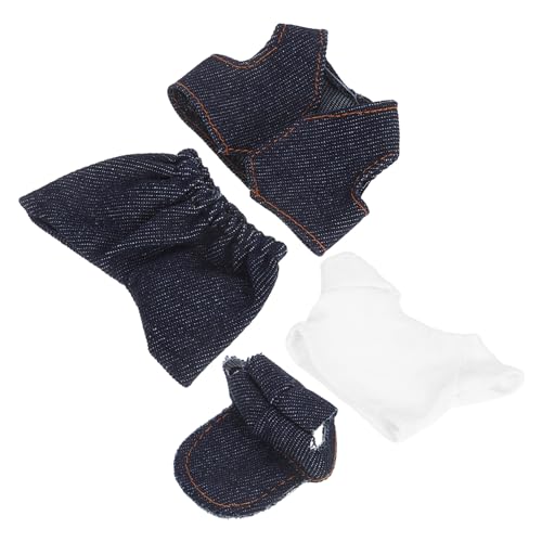 SEWACC 1 Satz Plüschspielzeug Kleidung für Puppen T Shirt Hose Weste und Hut für Fantasievolles Zubehör für Puppen und Plüschtiere von SEWACC