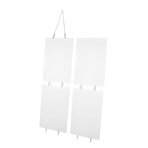 SEWACC 1 Satz Seitenlade Preisschild Hängender Organizer für Supermarktplakate Preisetikettenhalter mit Kette von SEWACC