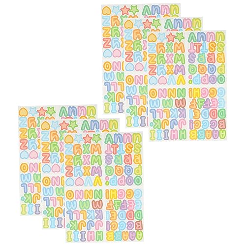 SEWACC 1 Satz Selbstklebende Buchstabenaufkleber Bögen Bunte Alphabet Aufkleber Für Diy Scrapbooking Karten Und Beschriftungen Wasserfeste Vinyl Sticker Für Kreative 10 Blatt von SEWACC
