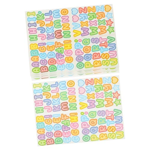 SEWACC 1 Satz Selbstklebende Buchstabenaufkleber Für Bastelprojekte Bunte Wasserfeste Sticker Für Scrapbooking Diy Wasserflaschen Adressbeschriftung Und 10 Blatt von SEWACC