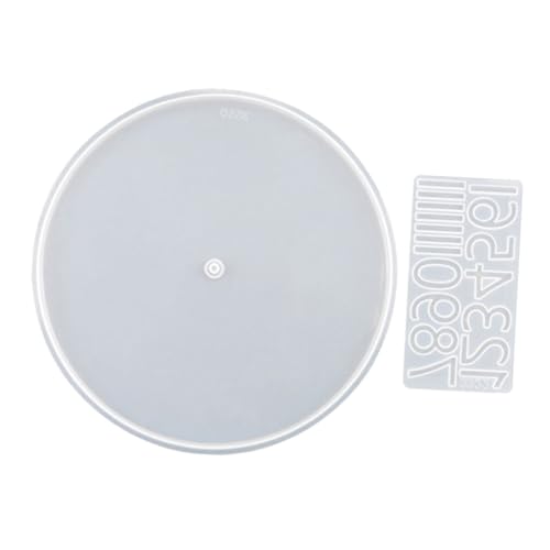 SEWACC 1 Satz Silikon Epoxidharz Uhrenform mit Arabischen Ziffern Runde Silikonform für Diy Kunstprojekte Einfaches Entformen Langlebig Klebend Teiliges von SEWACC