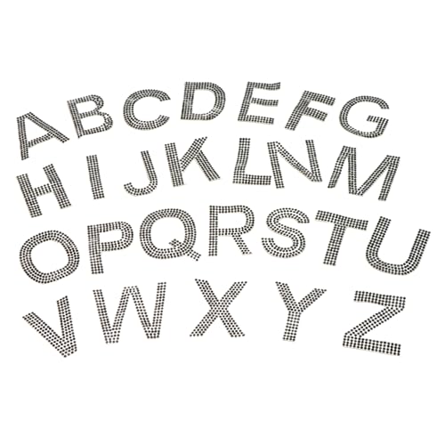 SEWACC 1 Satz Strass Buchstaben Aufnähern für DIY Kleidung Glitzernde Applikationen zum Aufbügeln und Nähen für Taschen Hüte und Mehr von SEWACC