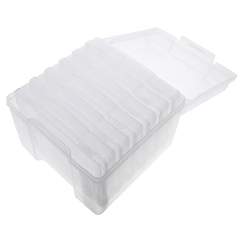 SEWACC 1 Satz Teiliges Set Transparentes Foto und Kartenaufbewahrungsbox mit Trennwänden zur Organisation von Grußkarten Postkarten und Scrapbooking Zubehör für zu Geburtstagen und von SEWACC