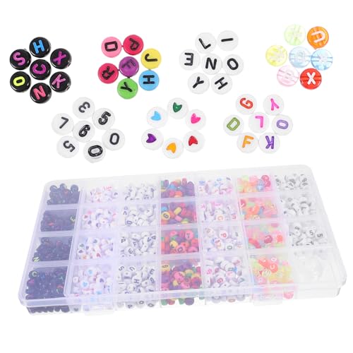 SEWACC 1 Schachtel Acryl Buchstabenperlen Leichte DIY Schmuckperlen für Armbänder Halsketten Anhänger Vielseitige Bastelperlen zum Auffädeln für Kreative Handarbeiten SEWACC 1 Schachtel Acryl Buchstabenperlen Leichte DIY Schmuckperlen für Armbänder Halsketten Anhänger Vielseitige Bastelperlen zum Auffädeln für Kreative Handarbeiten von SEWACC