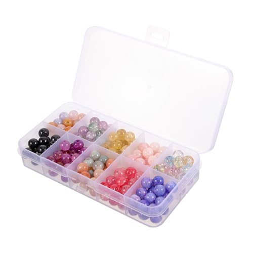 SEWACC 1 Schachtel Bunte Glasperlen Rund Glatt Glänzend für DIY Schmuckherstellung Armbänder Halsketten Lose Perlen Bastelperlen für Kreative Handarbeit SEWACC 1 Schachtel Bunte Glasperlen Rund Glatt Glänzend für DIY Schmuckherstellung Armbänder Halsketten Lose Perlen Bastelperlen für Kreative Handarbeit von SEWACC