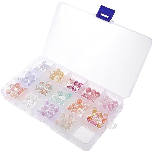 SEWACC 1 Schachtel Bunte Glasperlen für DIY Schmuckherstellung für Armbänder Ohrringe und Kreative Handwerksprojekte Farbverlauf von SEWACC