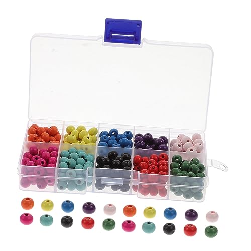 SEWACC 1 Schachtel Bunte Holzperlen mit Gemischte Holzperlen zum Auffädeln für DIY Schmuckherstellung für Armbänder Halsketten Dekoration SEWACC 1 Schachtel Bunte Holzperlen mit Gemischte Holzperlen zum Auffädeln für DIY Schmuckherstellung für Armbänder Halsketten Dekoration von SEWACC