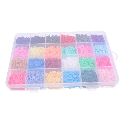 SEWACC 1 Schachtel Bunte Polymer Clay Perlen Farben DIY Schmuck Zubehör für Armbänder Halsketten Spacer Charms Basteln Lernspielzeug von SEWACC