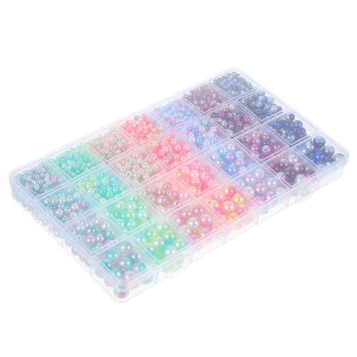 SEWACC 1 Schachtel DIY Perlen Farben für Armbänder Schmuckherstellung und Bastelprojekte Glatte und Hochwertige Spacer Beads für Kreative DIY Ideen von SEWACC