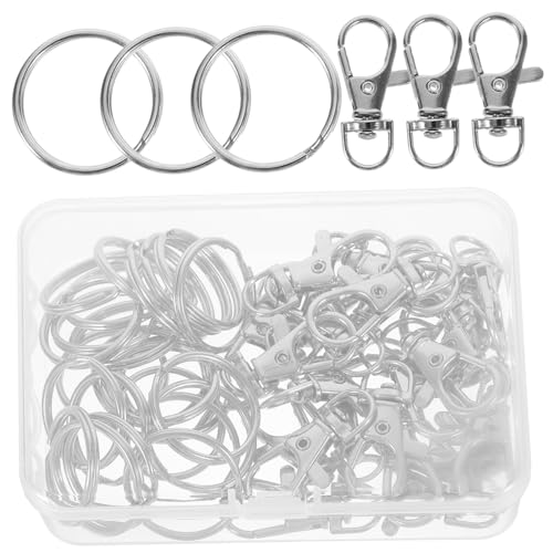 SEWACC 1 Schachtel Drehbare Karabiner Schlüsselringe Teiliges Set Metall für DIY Zubehör Stabile Konstruktion und Praktische Anwendung für Taschen Rucksäcke und Schlüsselanhänger SEWACC 1 Schachtel Drehbare Karabiner Schlüsselringe Teiliges Set Metall für DIY Zubehör Stabile Konstruktion und Praktische Anwendung für Taschen Rucksäcke und Schlüsselanhänger von SEWACC