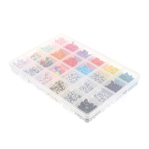 SEWACC 1 Schachtel Fach Aufbewahrungsbox mit Mehrfarbigen Verschleißfesten Buchstaben Glasperlen für Multifunktionale Armbänder Schmuck DIY Basteln und Perlenprojekte SEWACC 1 Schachtel Fach Aufbewahrungsbox mit Mehrfarbigen Verschleißfesten Buchstaben Glasperlen für Multifunktionale Armbänder Schmuck DIY Basteln und Perlenprojekte von SEWACC