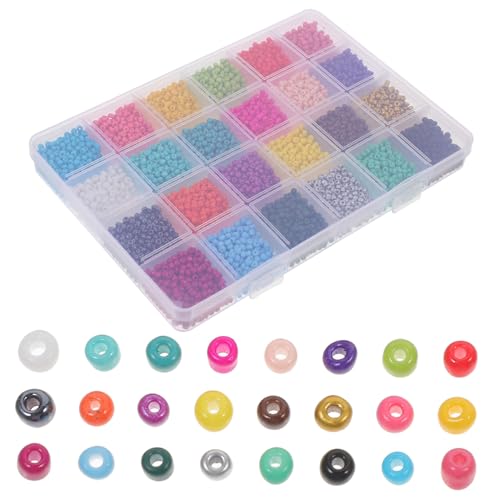 SEWACC 1 Schachtel Farben Glasperlen Schmuckperlen für Armbandherstellung DIY Bastelperlen Zubehör für Halsketten Ohrringe Anklets SEWACC 1 Schachtel Farben Glasperlen Schmuckperlen für Armbandherstellung DIY Bastelperlen Zubehör für Halsketten Ohrringe Anklets von SEWACC