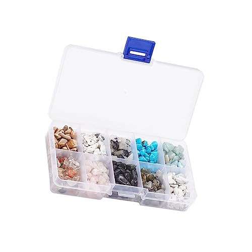 SEWACC 1 Schachtel Farben Natursteinperlen mit Unregelmäßige DIY Schmucksteine zum Auffädeln Langlebige und Verschleißfeste Schmuckzubehör für Armbänder Anhänger und Handwerksprojekte SEWACC 1 Schachtel Farben Natursteinperlen mit Unregelmäßige DIY Schmucksteine zum Auffädeln Langlebige und Verschleißfeste Schmuckzubehör für Armbänder Anhänger und Handwerksprojekte von SEWACC