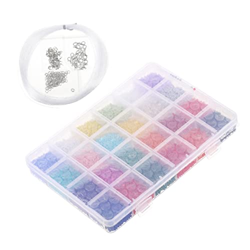 SEWACC 1 Schachtel Glasperlen Lattice Spacer Beads für Schmuckherstellung DIY Bastelperlen Aufbewahrungsbox Bunte Glasperlen zum Auffädeln für Armband Halskette SEWACC 1 Schachtel Glasperlen Lattice Spacer Beads für Schmuckherstellung DIY Bastelperlen Aufbewahrungsbox Bunte Glasperlen zum Auffädeln für Armband Halskette von SEWACC