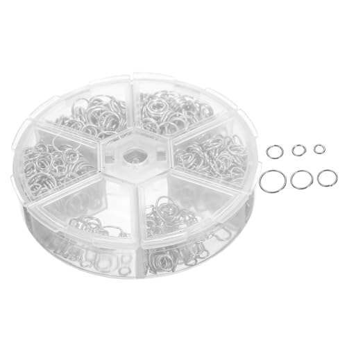 SEWACC 1 Schachtel Metall Jump Ringe Offene Ringe für Schmuckherstellung Langlebige DIY Verbinder für Armbänder Halsketten Hautfreundliche Biegeringe für Handgemachte Schmuckaccessoires SEWACC 1 Schachtel Metall Jump Ringe Offene Ringe für Schmuckherstellung Langlebige DIY Verbinder für Armbänder Halsketten Hautfreundliche Biegeringe für Handgemachte Schmuckaccessoires von SEWACC