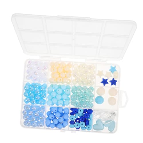 SEWACC 1 Schachtel Perlen Set für Diy Schmuck Bunte Bastelperlen für Armbänder und Handyanhänger Einfaches Bastelset für Anfänger und Fortgeschrittene Hochwertige und Harzperlen für von SEWACC