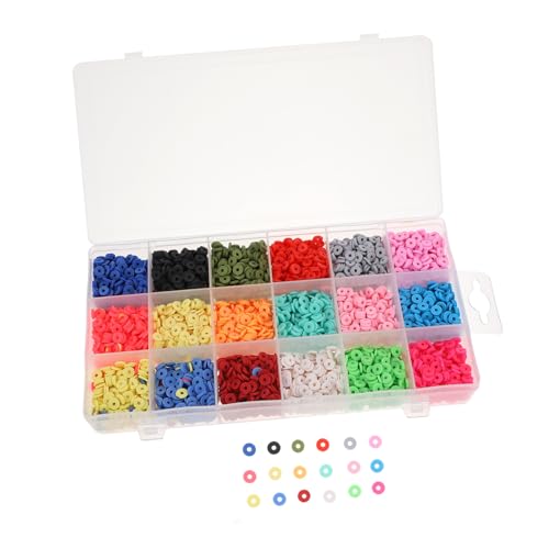 SEWACC 1 Schachtel Polymer Clay Spacer Beads Fächer Scheiben Leichte DIY Schmuckperlen für Armbänder Halsketten Ohrringe Basteln für Schmuckzubehör und Geschenke SEWACC 1 Schachtel Polymer Clay Spacer Beads Fächer Scheiben Leichte DIY Schmuckperlen für Armbänder Halsketten Ohrringe Basteln für Schmuckzubehör und Geschenke von SEWACC