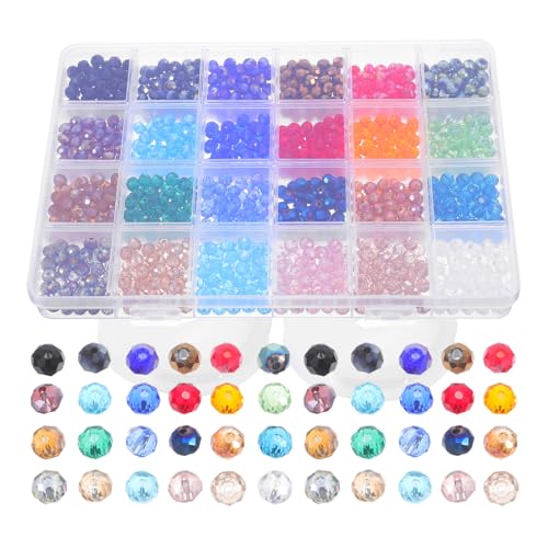 SEWACC 1 Schachtel Runde Facettierte Glasperlen für Diy Halskettenherstellung für Armbänder und Ohrringe für Schmuckdesign und Bastelprojekte SEWACC 1 Schachtel Runde Facettierte Glasperlen für Diy Halskettenherstellung für Armbänder und Ohrringe für Schmuckdesign und Bastelprojekte von SEWACC