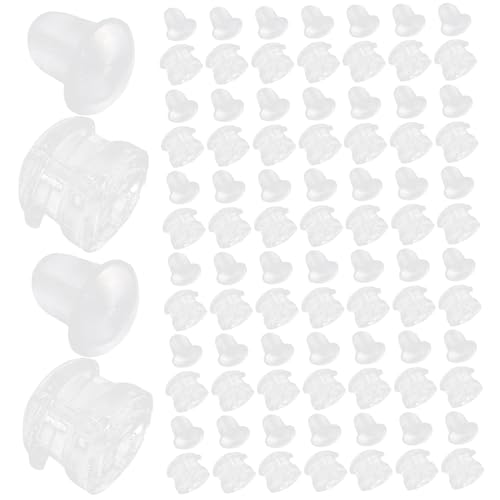SEWACC 1 Schachtel Silikon Ohrstecker Stopper Teilig Hautfreundliche Flexible Ohrring Verschlüsse Langlebige Ohrstecker Bastelzubehör für DIY Schmuck Transparent Mittelgroß Einfaches von SEWACC