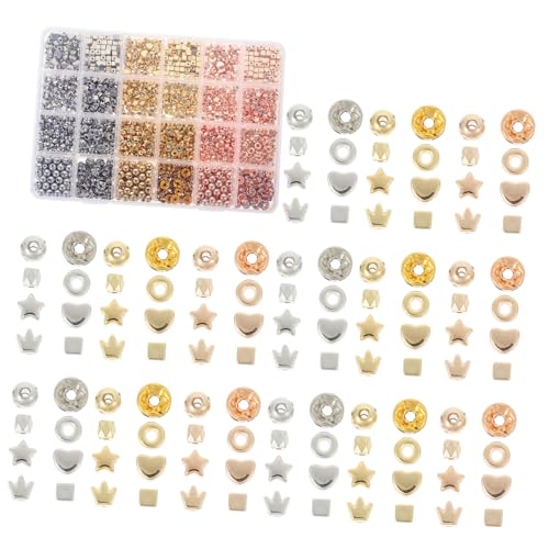 SEWACC 1 Schachtel Teiliges Spacer Perlen für Armband Zubehör Vielseitiges DIY Schmuckherstellung Kit mit Bunten Zwischenperlen zum Basteln von Halsketten Armbändern und Dekorationen von SEWACC