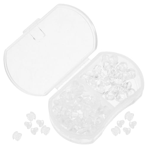 SEWACC 1 Schachtel Transparente Silikon Ohrring Verschlüsse Flexible Ohrstecker Stopper Hautfreundlich und Sicher DIY Schmuck Zubehör für Ohrstecker Stabiler Halt für Alltag und von SEWACC