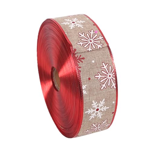 SEWACC 1 Stück Handmade Weaving Ribbon mit Roten Kanten Dekorativer Schneeflocken Stil für Diy Projekte Hochzeits und Weihnachtsdekoration von SEWACC