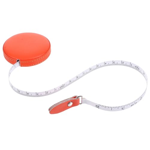 SEWACC 1 Stück PU Leder Maßband Tragbares Körpermaßband für Präzise Messungen Doppelseitige für Zuhause und Unterwegs Orange SEWACC 1 Stück PU Leder Maßband Tragbares Körpermaßband für Präzise Messungen Doppelseitige für Zuhause und Unterwegs Orange von SEWACC