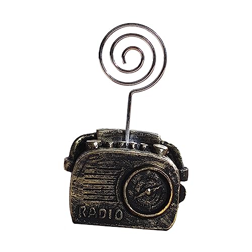 SEWACC 1 Stück Retro Telefon Radio Form Notizen Halter für Fotos Desktop Antiker Look für Hochzeiten und Partys Kreativer Tischhalter für Schüler und Bürogestaltung von SEWACC